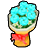 スカイブルーの花束の画像